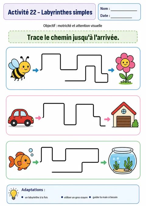 Activité : labyrinthes simples