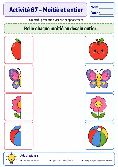 Activité : moitié et entier